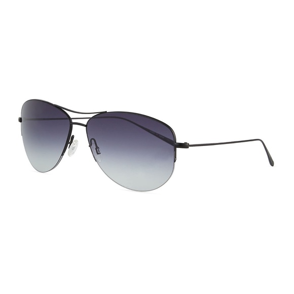 Oliver Peoples Black Strummer with New Gradient Smoke Blue Lenses with case - Picture 1 of 7